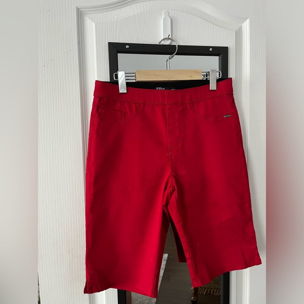 FDJ red bermudas